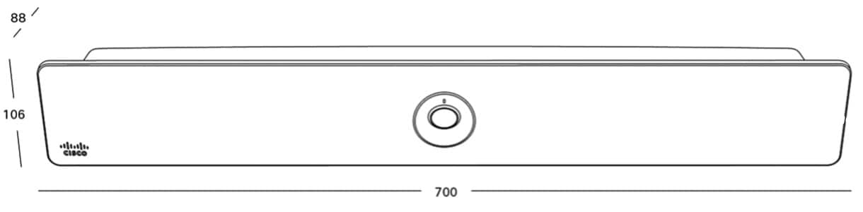 Cisco Webex Room Kit 尺寸