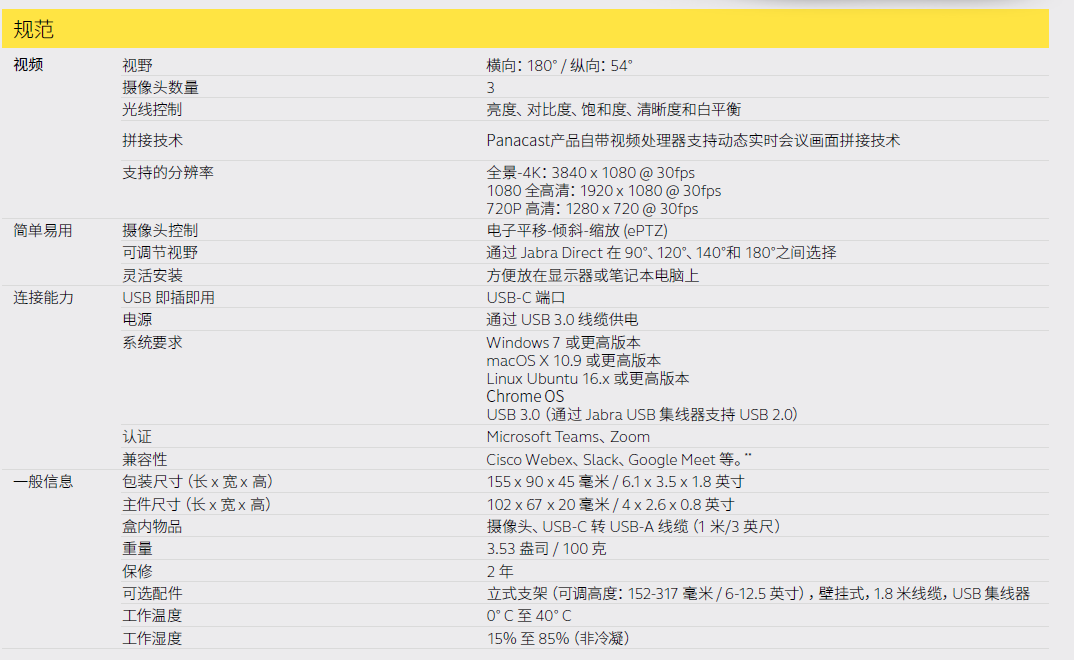 Jabra PanaCast摄像头